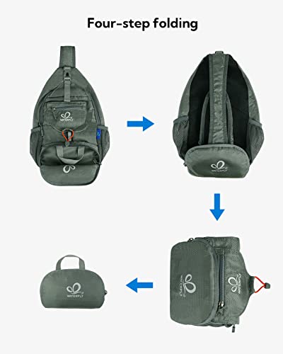 Waterfly Packable Small Crossbody Sling Backpack Shoulder Chest Bag Daypack For Hiking Traveling #TOP5