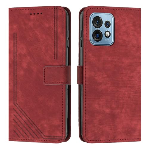 Étui portefeuille Motorola Moto X40 avec rabat premium et protection d'écran