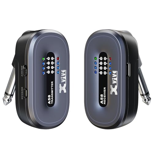 xvive a58 wireless guitar system 58ghz wireless guitar transmitter receiver for active or passive pickup electricacoustic bass guitar