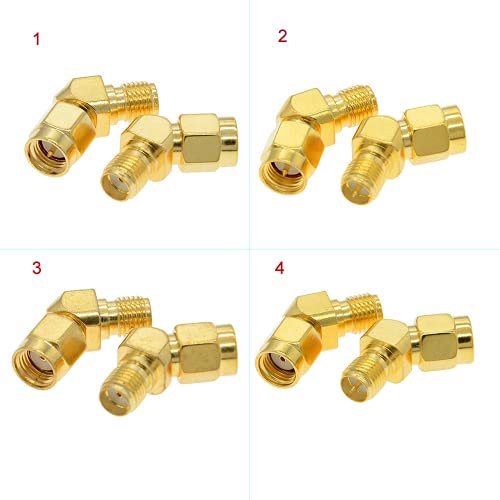 Fasizi 4 PCS Whole Set 45/135 Degree SMA RP-SMA Antenna Connector Male Female Adapter ALL in One Combo DIY Accessories - Image 2