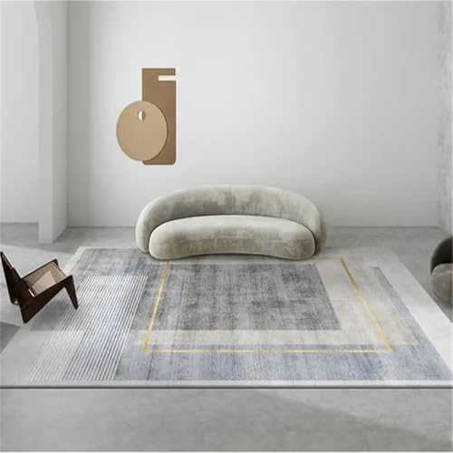 Tapis de salon à la mode gris-bleu qui ne se décolore pas - 2