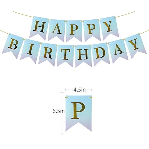 Image of Happy Birthday Banner Birthday Party Supplies (Blue 4)