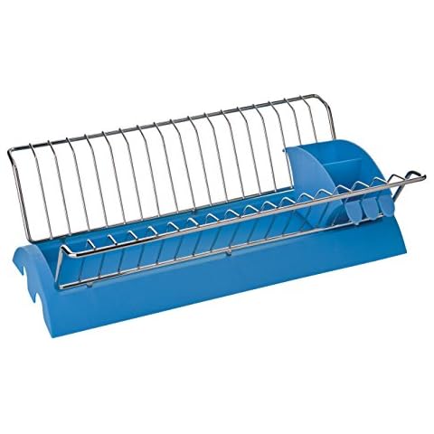 Premier Housewares Blue Dish Drainer with Caddy Cover