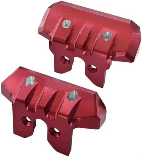 Aluminium Alloy Front + Rear tie bar Mount Bumper Skid Plate 9535 9536 for Traxxas 1/8 Sledge Monster Truck 95076-4 - RED