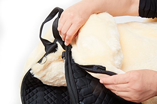 Foto von Engel Reitsport | FELLSA-R2-MED | Hochwertiger Fellsattel | echtes Merino Lammfell | baumloses Bare-Back-pad | Gr. Englisch Farbe med./Natur