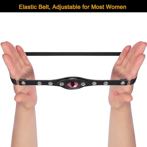 2PCs Punk Faux Leather Leg Garter for Halloween, Elastic Rock Thigh Garters Belt for Women Parties, Black3