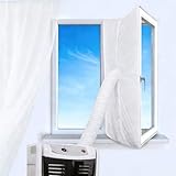 Thickened Nylon Air Conditioner Window Kit 300CM, Adjustable Window Seal with Four Zippers, Energy Efficient Cooling, Air Conditioning Window Kit for Portable Cooling Efficiency at Homes, Offices
