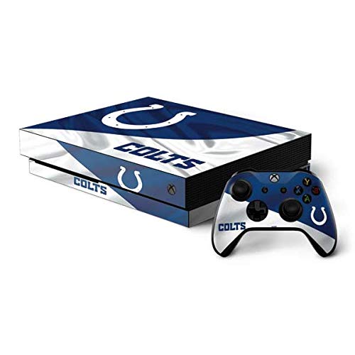 Skinit Decal Gaming Skin Compatible with Xbox One X Bundle - Officially Licensed NFL Indianapolis Colts Design