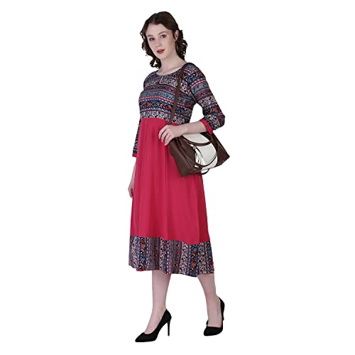 Image of OM SAI LATEST CREATION Women's Crepe Straight Printed Kurta