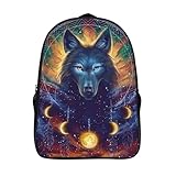 KBLDYAFB Wolf Mochilas Para Niñas, Niños Mochilas Escolare Juveniles De Primaria Mochila Infantil Impermeable Chica Mochilas De Viaje Colegio Bolsas De Gran Capacidad 40x28x16cm
