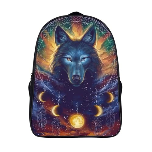 Sac à dos école élémentaire loup pour enfant grand sac de voyage scolaire 40cm