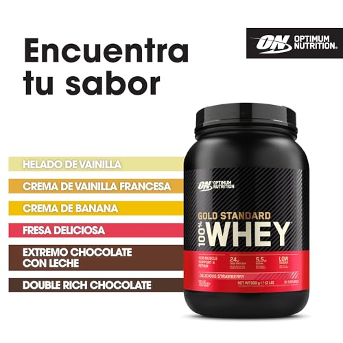 Optimum-Nutrition-Gold-Standard-100-Whey-Proteina-en-Polvo-para-Recuperacion-y-Desarrollo-Muscular-con-Glutamina-Natural-y-Aminoacidos-BCAA-Sabor-Fresa-Deliciosa-30-Dosis-900-g