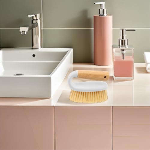 DONFAMDS Multi-Function Crevice Brush Comfortable Grip and Stiff Bristles for Tile and Grout Lines Cleaning, Wooden and Pp Material Utility Cleaning Hand Brush for Household and Bathroom - Image 9