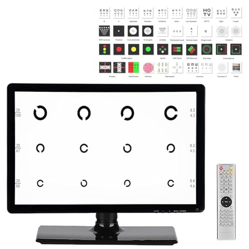 Digital Vision Chart 18.5"/21.5" LED Visual Acuity Tester & Eye Exam Monitor for Ophthalmic Clinics HD LCD Optical Screening Device with Remote Multi-Mode Charts(18.5in)