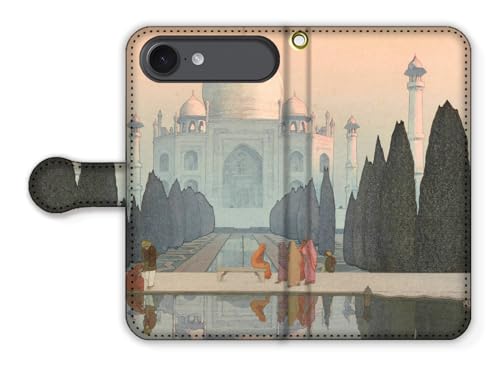 手帳型 iPhone17 Air互換 スマホケース 【アートシリーズ】 吉田博 ☆新版画☆ 浮世絵 絵画 芸術 アート 風景画 art (タージマハル)