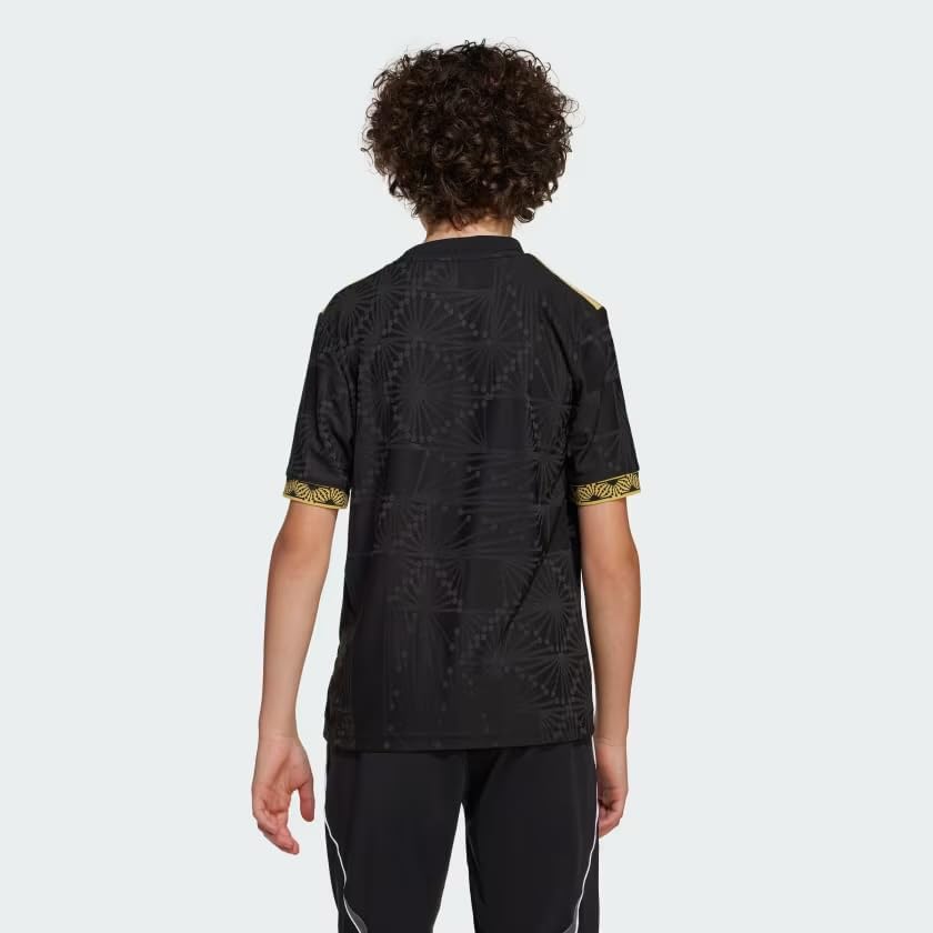 adidas Originals Big Kids Mexico 25 Gold Soccer Jersey, Black, Medium - Image 4