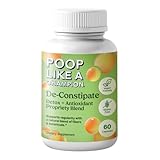 Poop Like a Champion Constipation Relief Capsules - Acai, Psyllium Husk, Ginger Root, Chlorella, Prebiotic Blend, 60 Capsules, Supports Bowel Movement, Promotes Gut Health Supplement