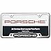Porsche Genuine OEM Stainless Steel Nameplate License Frame - Polished Silver Finish