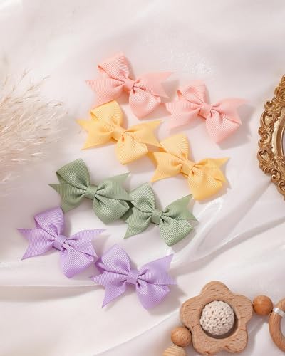 doboi 60 peças de grampos de cabelo para bebês de 5 cm, laços pequenos, totalmente forrados, boutiqu