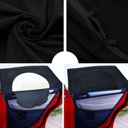 Tendine Confezione da 4 tendine parasole per auto con cerniera interna Per Peugeot 206 (2004-2008), protezione UV e privacy