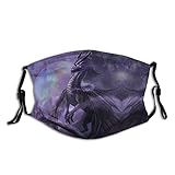 ASYG Western Dragon Myth Mask Cool Dragon Face Mask Adjustable Ear Loop Washable Reusable Breathsble