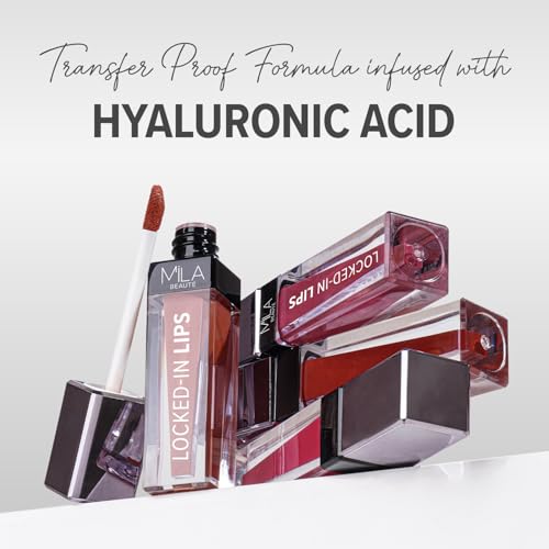 Image of Mila Beaute Locked In Lips Transfer Proof Liquid Lipstick | 12 Hrs Non Transfer | Highly Pigmented and Hydrating | Transfer Proof Formula with Hyaluronic Acid | Smooth Glide Application - (Sour Punch, 4.5 ml)