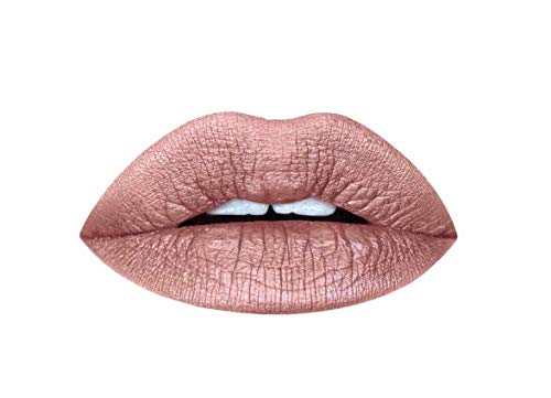 Metallic Liquid Lipstick | Smudge and Smear Proof, Long-lasting, Light Brown, Nude Lip Color with Shimmery Finish, Vegan, Cruelty-free, Gluten Free (Brown Sugar)