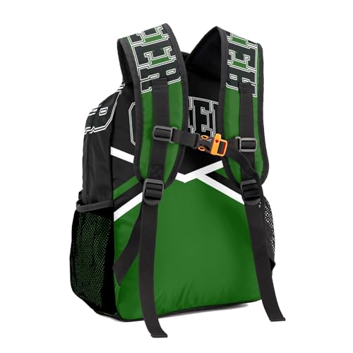 Green Cheer Custom Cheer Bag Backpack for Cheerleader Personalized Cheerleading Backpack Bag, Cheer Coach Casual Travel Daypack3