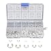 Produktbild DollaTek 120Stück Edelstahl E-Clips Sicherungsringe10 Größe Interner Externer Druckknopf mit Aufbewahrungsbox für Wellenbefestigungsteile