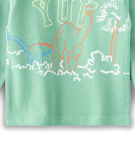 Image of YUV Infant Boys 100% Cotton Regular Fit Full Sleeve Printed T-Shirts, Pack of 5