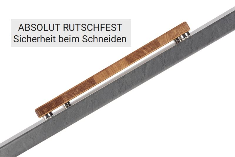 PROFI Schneidebrett Eiche XL – 50x35cm ✓ Massives Holz ✓ Hochwertig ✓ Messerschonend & Rutschfest | Design Holz-Schneidebrett, Arbeitsbrett für die Küche