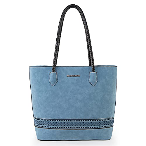Image of Montana West Woven Tote Bags for Women Purses and Handbags with Back Zipper Pocket