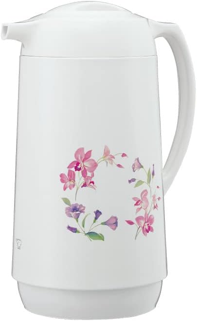 Zojirushi AG-KE10-FW Glass Hand Pot, Wreath Flower, 0.3 gal (1.0 L)