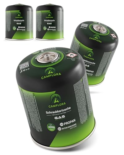 CAMPLORA 4x 450g Gaskartuschen passend für Weber Gasgrill Q100/1000-Serie,...