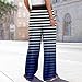 Shusuen Women's Casual High Waist Wide Leg Pants 2026 Summer Long Palazzo Pants Pocket Lounge Beach Vacation Clothes Trousers（1-Dark Blue,X-Large）