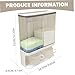 Laundry Powder Dispenser, 3000ml 2 Grid Waterproof Dustproof Clear Detergent Dispenser, Wall Mounted Laundry Powder Container with 2 Cups