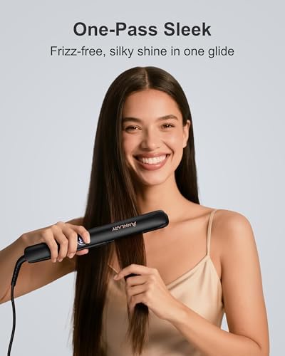 using 1 inch flat iron to curl hair and straighten hair