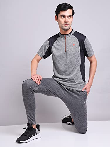 Image of TECHNOSPORT Men's Polyester Slim Fit T-Shirt