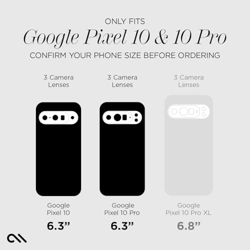 Image of Case-Mate Tough Google Pixel 10 Pro /Pixel 10 Case -Rugged Phone Case -Clear