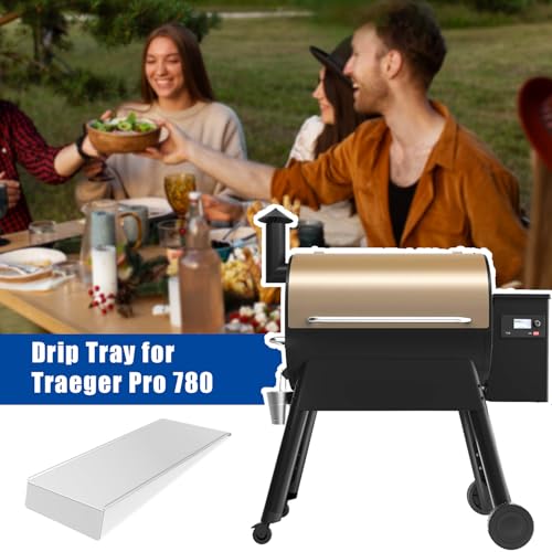 Image of BAC780 Drip Pan for Traeger Pro 780 Series Smoker Grills, Grease Drip Tray for Traeger Grill Accessory, Drip Tray Liners for Traeger Pro 780 Accessories, for Traeger Replacement Parts