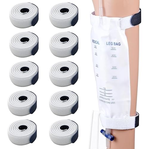 10 Stück Urinbeutel Halter,Beinbeutel Halterung,Katheter Gurt,Urinbeutel Halter,Fixierbänder Für Katheter,Katheterbefestigungsband,Bein Verstellbarer Befestigungsgurt,Für Katheter Urinbeutel Schlauch
