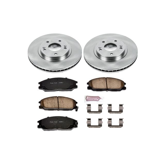 Image of PowerStop Front Brake Kit for Hyundai Santa Fe 2001-06 - Z17 Ceramic Brake Pads & Disc Rotors Replacement, KOE5250