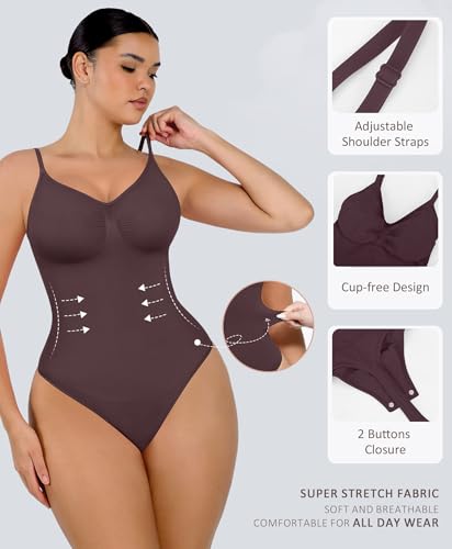 Image of FeelinGirl Shapewear Bodysuit Tummy Control for Women Seamless Body Shaper