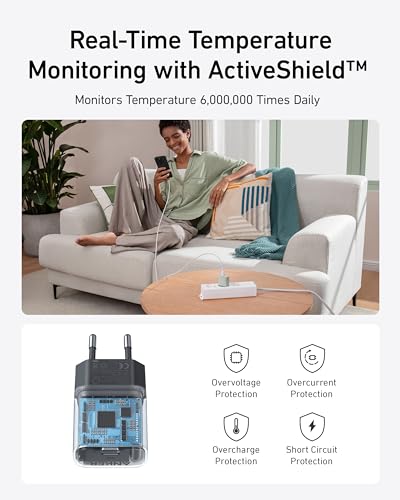 Spina USB C Anker Nano, caricabatterie USB C ad alta velocità da 30 W, ricarica rapida PIQ 3.0 e PPS, per iPhone 15/14/13, Pixel, Galaxy, iPad e altri (cavo non incluso) - Immagine 1