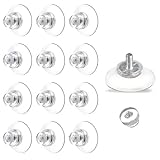 NINEDAN 12 Stück Saugnapf mit Gewinde – Extra Starke Saugnäpfe für Fenster, Auto & Glas – Transparente Saughaken mit Rändelmutter, Bohrfrei & Rückstandslos für Aufhängung & Dekoration