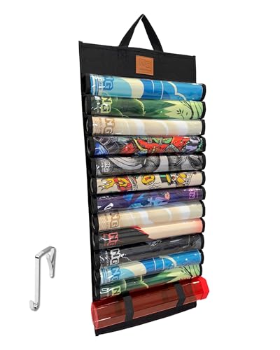 NERD GEAR Playmat Sanctuary - MTG Playmat Holder & Organizer Solution - Stores 12 TCG Mats + Tube - Ideal for Magic Playmats - Premium Playmat TCG Storage (Black)