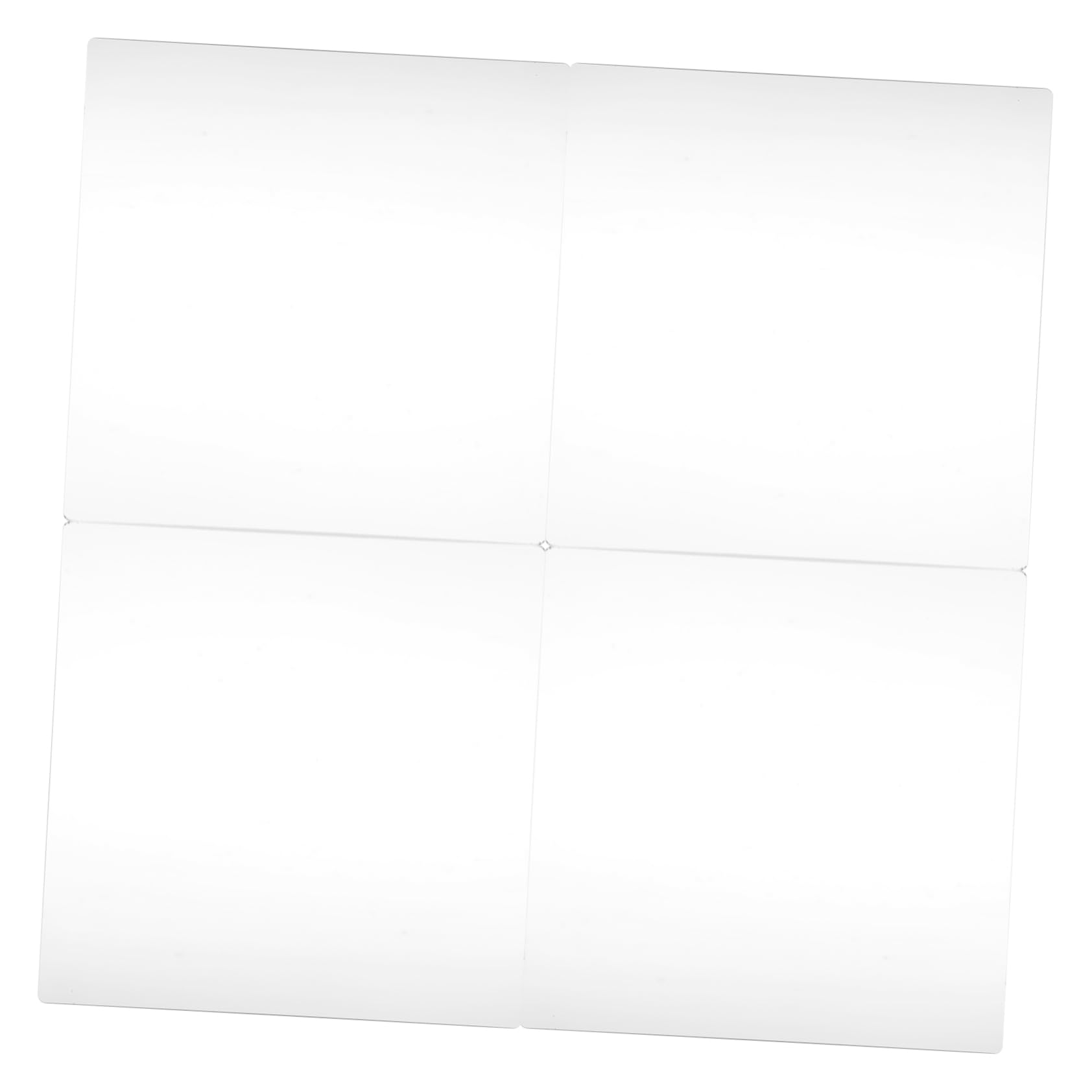 4 Stück Selbstklebende Acryl Spiegelquadrate für Wanddekoration mit Abgerundeten Ecken und Praktischer Anwendung im Bad oder Wohnzimmer