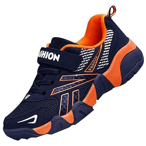 Daclay Kids Boys Shoes Casual Girls Sports Mesh Trainers Orange 13 UK Child