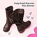 DREAM PAIRS Girls Faux Fur Lining Knee High Winter Motorcycle Riding Boots Toddler/Little Kid/Big Kid,Size 13 Little Kid,Brown,KNICE