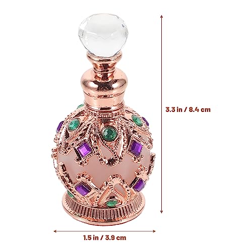 Empty Perfume Bottles Vintage Perfume Bottle, Empty Perfume Bottle Refillable Glass Bottle Vintage Empty Crystal Perfume Bottle Rose Gold Perfume Flask2